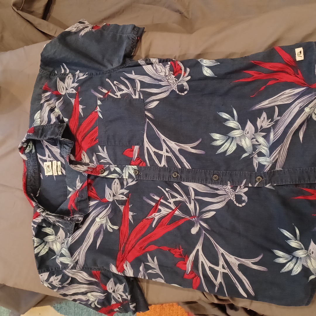 Tropical Quicksilver Button Down